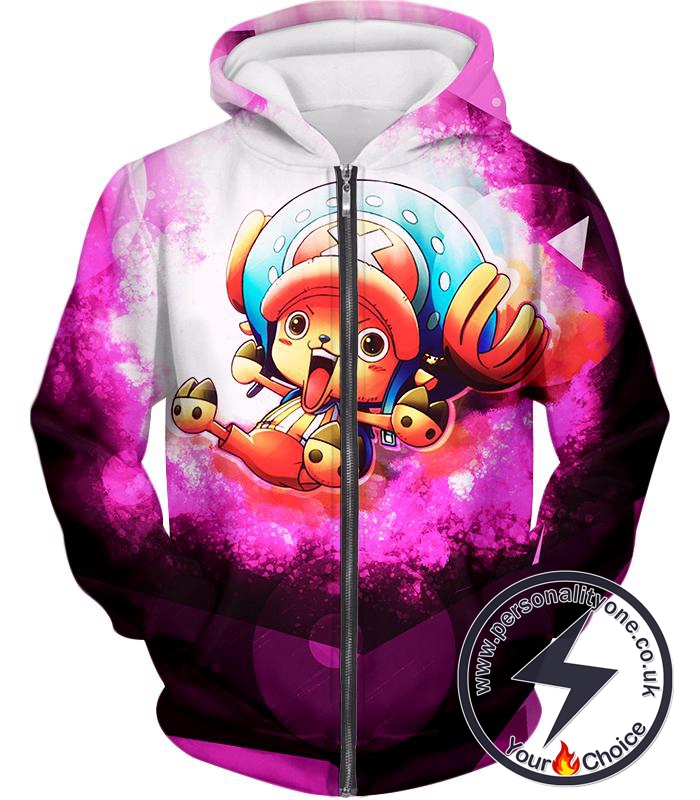 One Piece Cool Straw Hat Pirates Doctor Tony Tony Chopper Awesome Zip Up Hoodie